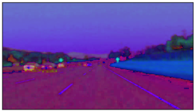Car lanes in HSV color space
