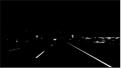 Car lanes with gaussian blurred image